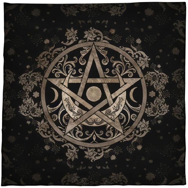 Pentagrams Pattern Tarot Card Tablecloth Altars Cloth Divinations Tapestry