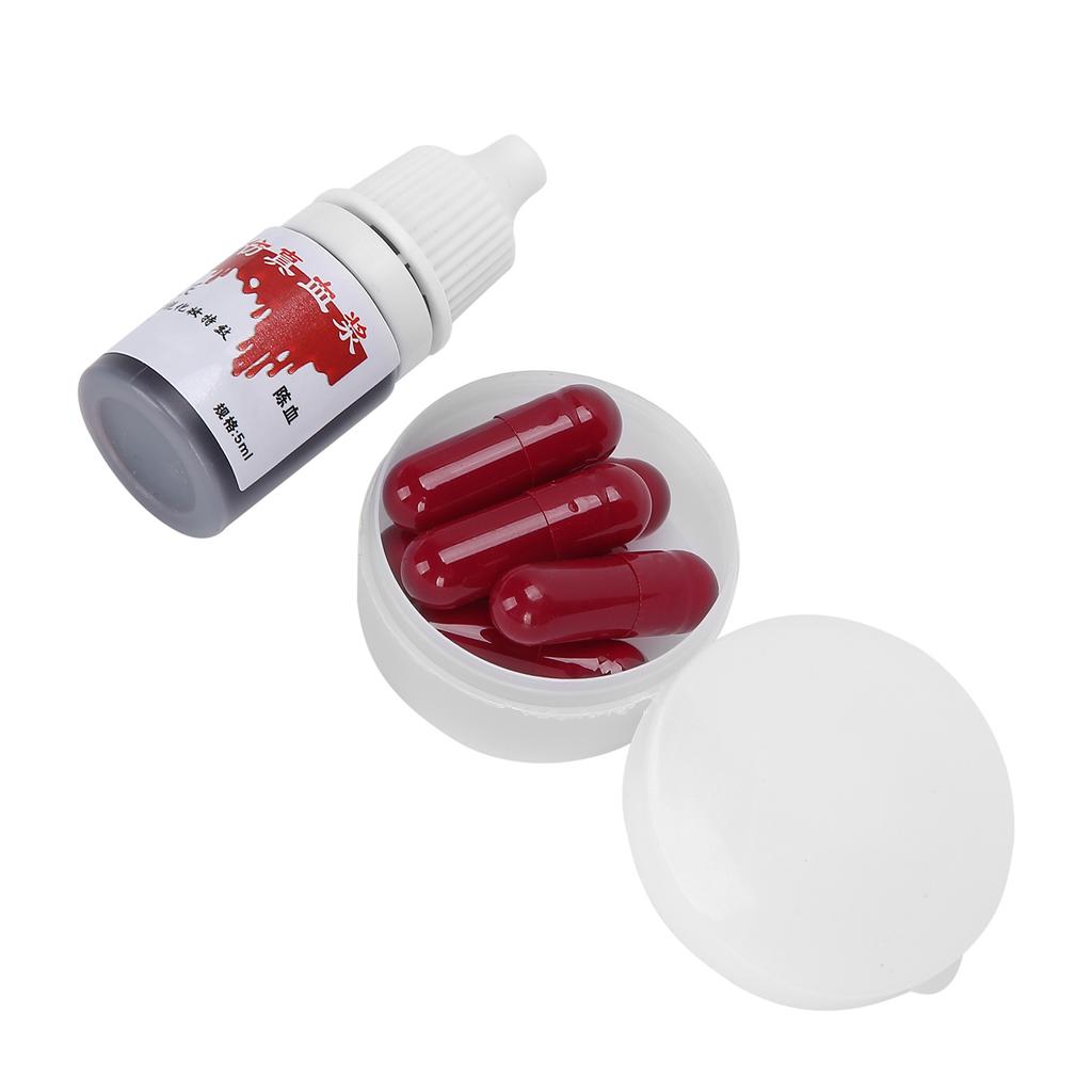 Falsches Blut Kapseln Halloween Make-up Blut Kostüm Cosplay Requisite Party Trick Zubehör