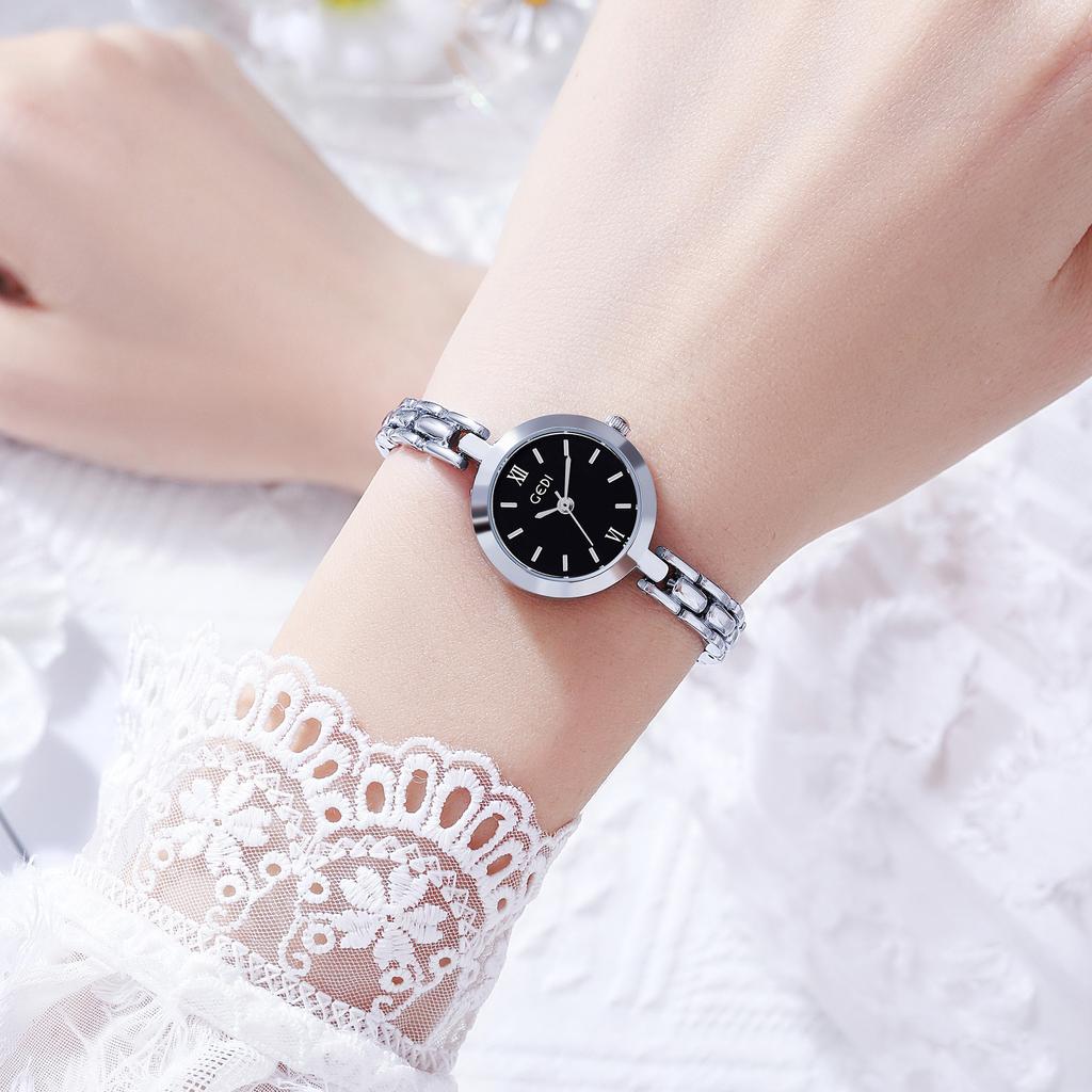 Exquisite Alloy Watch Women'S Simple Temperament Thin Belt Small High-End Quartz Watch