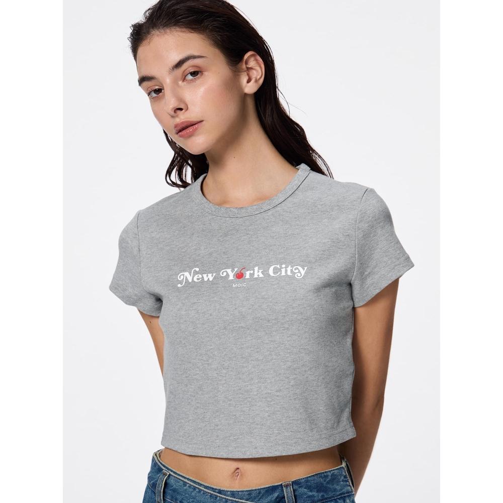 

GU by Uniqlo Графический Мини T Музей Мороженого 03 GRAY/XS