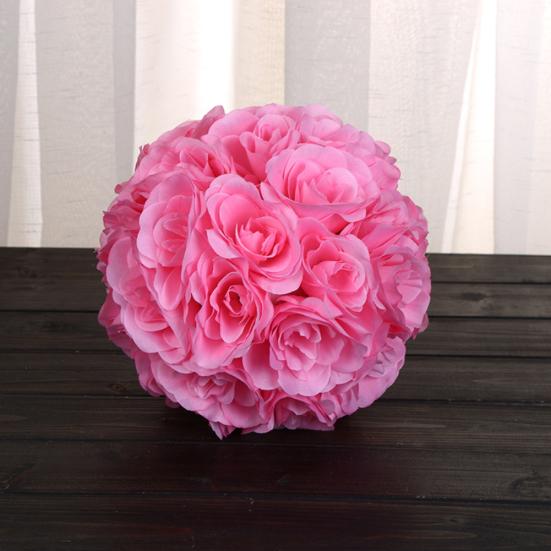 7inch Artificial Rose Silk Flower Kissing Ball Wedding Party Mall DIY Decoration