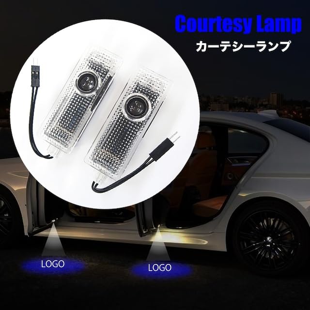 BMW Car Courtesy Lamp, Welcome Light, LED Laser Projector, Logo Projection, Full Color Luminous,