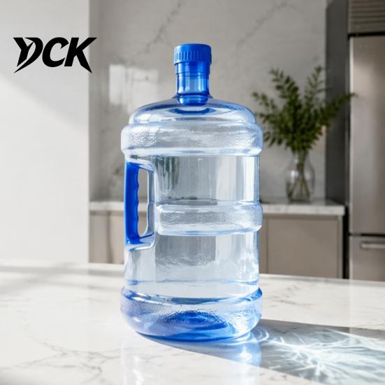 Water Storage for Emergencies Reusable Jug with Easy Grip Handle, Clear PET Refillable Household Liquid Bottle, Portable Container Home Office