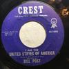 7inch Record BILL & DOREE POST - I Am The United States Of America / 451093 CREST US Military Used
