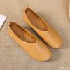 Fashion 2025 Genuine Leather Flat Shoes Woman Hand-sewn Leather Loafers Cowhide Flexible Spring Casual Shoes Women Flats Women Shoes