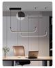 Minimalist Italian Black LED Chandelier: Sleek Long Strip for Restaurant, Bar, Office