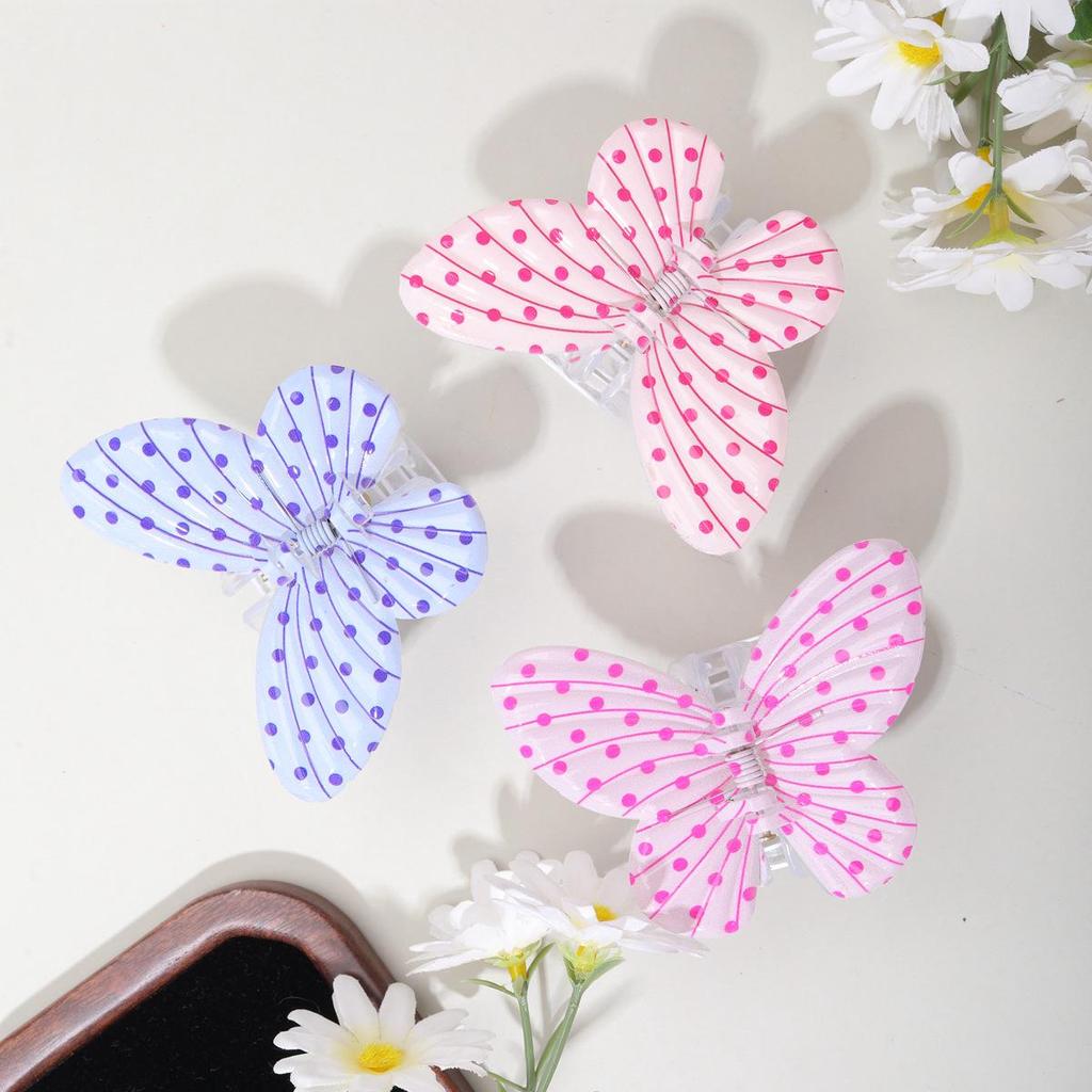 Farbverlauf Mattierter Schmetterlings-Klaue Clip - Wellen-Design Hochsteckfrisur Haifisch-Clip