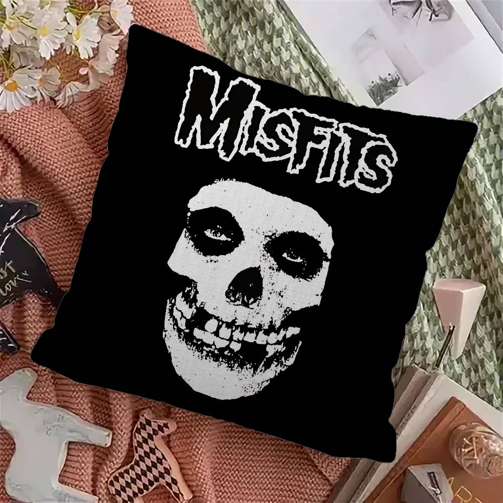Classic M-Misfits Punk Band Cushion Cover Decorative Pillow Sofa Home Decor Case Pillow Cases