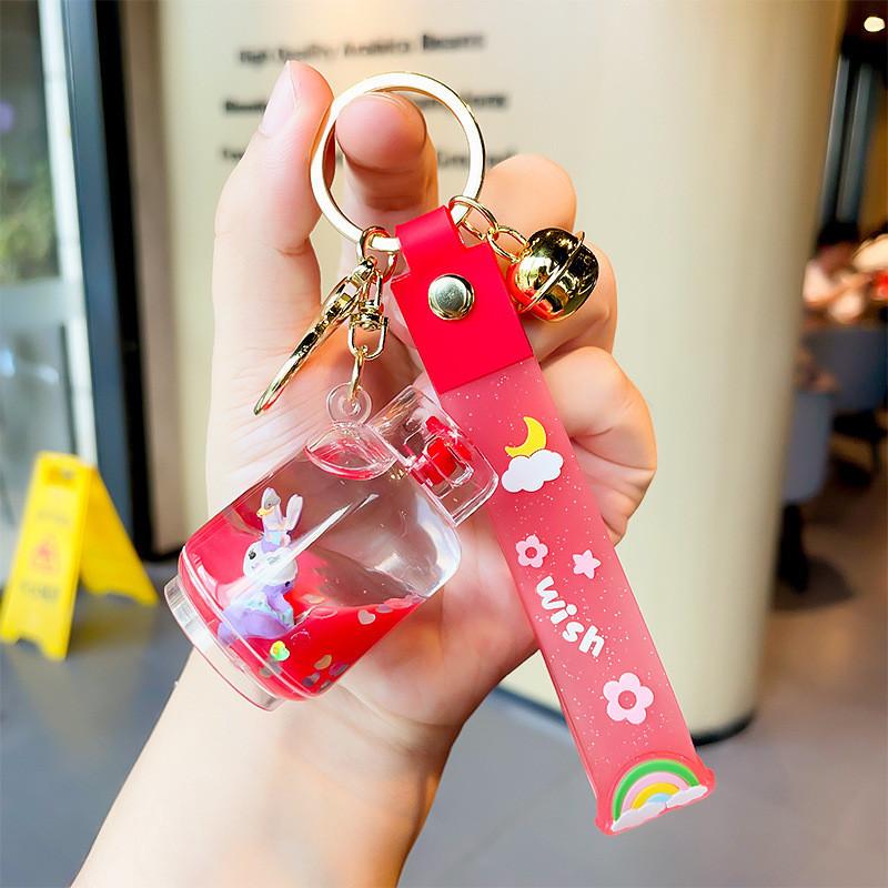 Unique Floating Sand Acryl Keychain Cute Astronaut Design For Gifts And Souvenirs