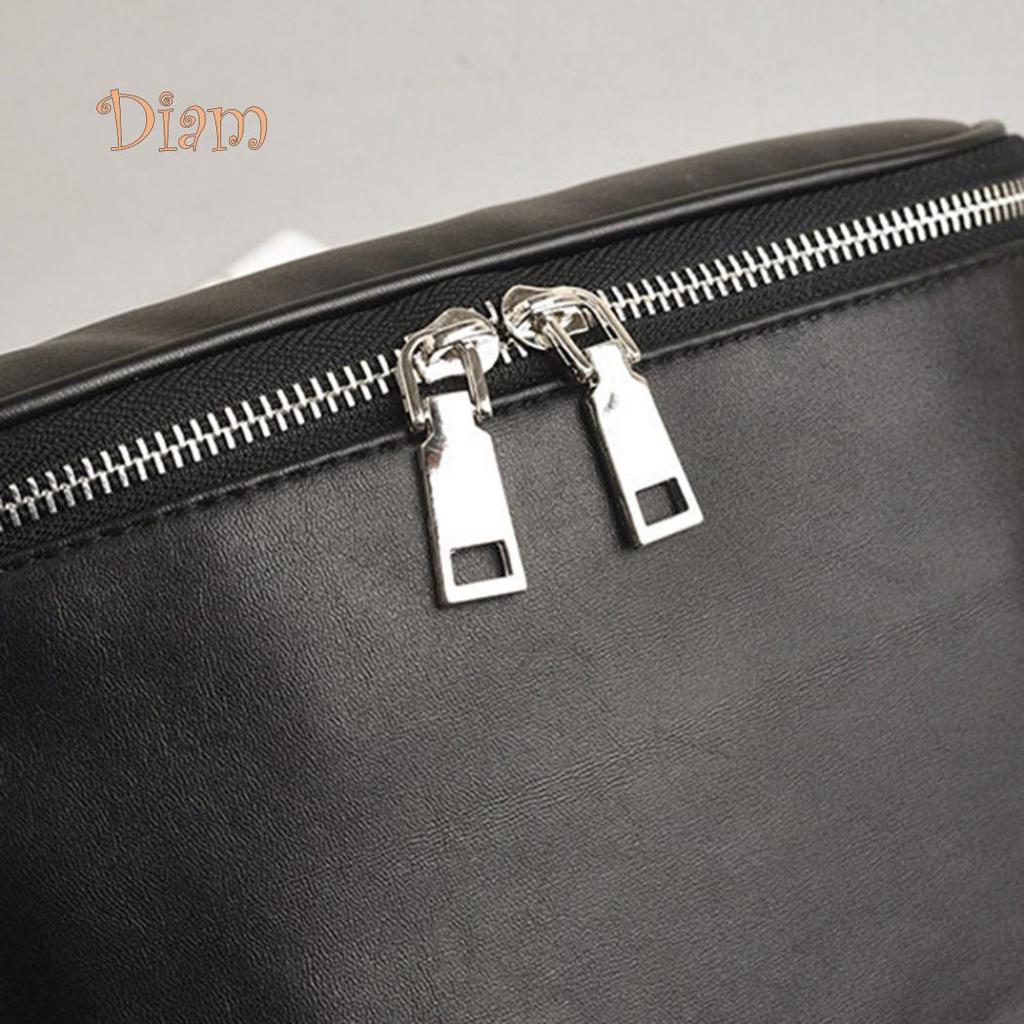 GQ Fashion kvinner Ensfarget kunstskinn Glidelås Liten Crossbody Skulder Shell Bag