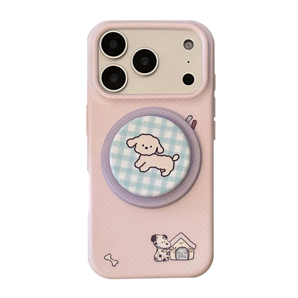 Cute Puppy Magnetic Phone Case for iPhone 16, iPhone 17, and iPhone 17 Pro Max