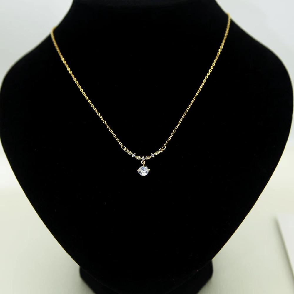 Brilliant Full Drill Clavicle Chain Jewelry Pendant Necklace Personalized Bright Necklace  Women