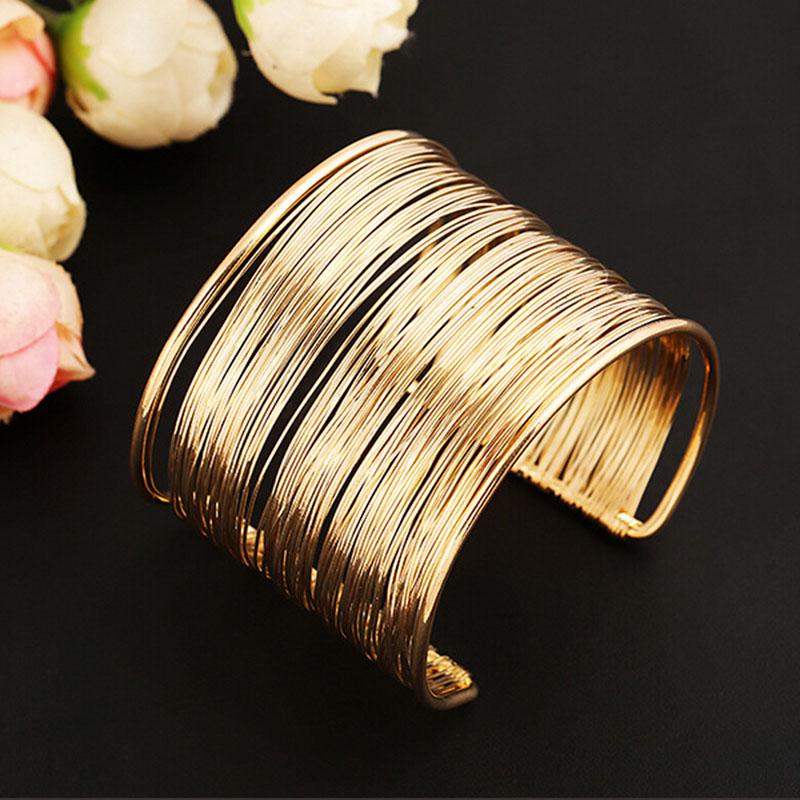 Women Statement Bracelet Bangles Dress Luxury Vintage Multilevel Bangle