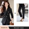 Navy Blue Women's Suit Set - 2025 Spring/Autumn High-End Hotel Manager Professional Business Uniform.