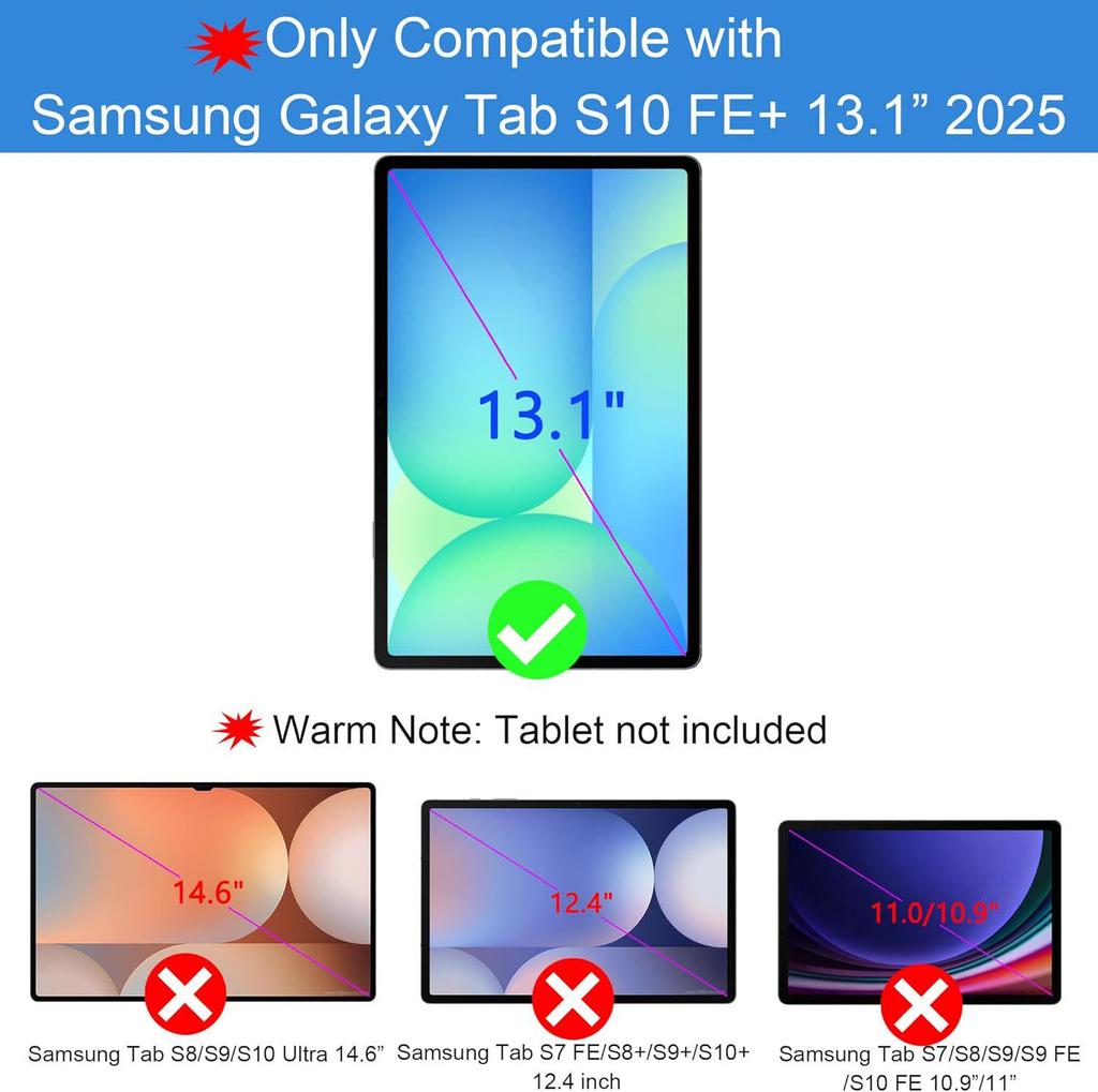 Samsung Tab S10 FE+ AI Bluetooth Keyboard Protective Case 13.1