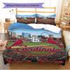 Name Custom St. Louis Cardinals Pattern Bedding Set Quilt Cover Pillowcase Home Decor Gift (1 * duvet cover + 2 * pillowcase, without core)