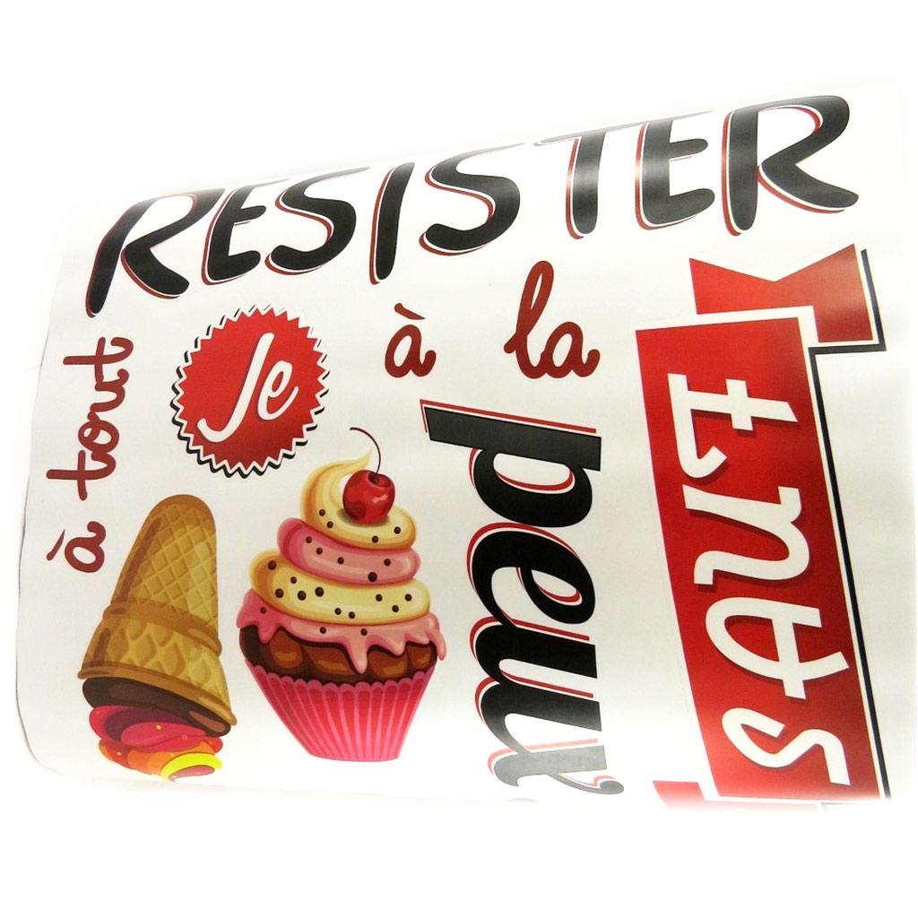 Les Trésors De Lily [L4985] - Planche de stickers 'Résister à la Tentation' (50x70 cm)