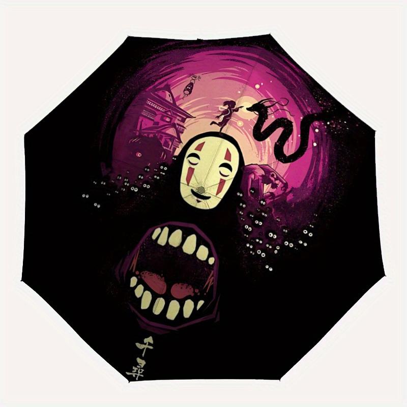 

1pc Spirited Away No-Face Windproof Automatic Umbrella, Lightweight for Women/Men, Perfect Christmas Gift a0811212