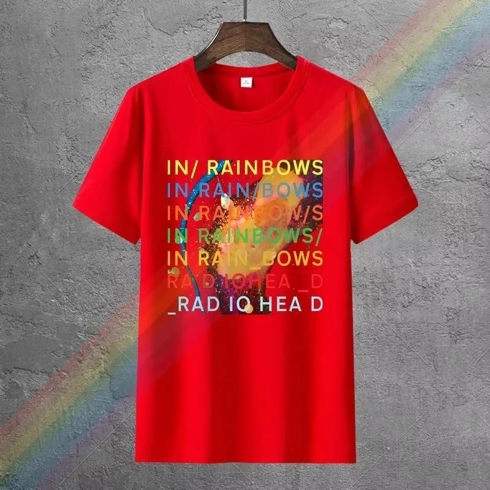 Radiohead in Rainbows Rock Radiohead Černé tričko S-5Xl Pánské bavlněné tričko Módní pánské tričko Obyčejné