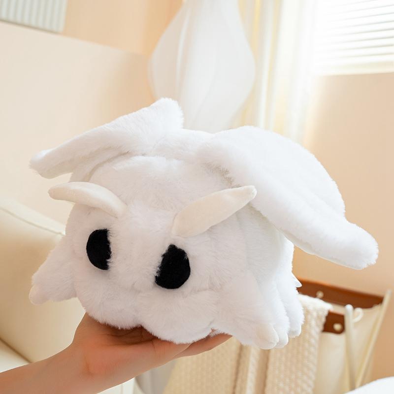 White Moth Plush Pillow Toy Soft Cartoon Moth Plushie Cute Night Butterfly Stuffed Animal Doll Xmas Birthday Gift