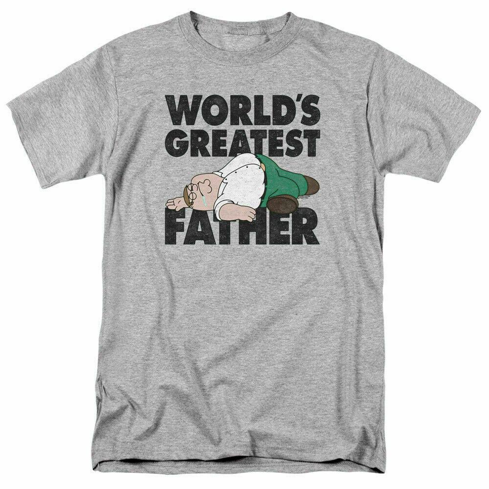 26 Family Guy The Greatest Father T Shirt Mens Licensed Cartoon Merch Peter Gray Unisex T-Shirt XL