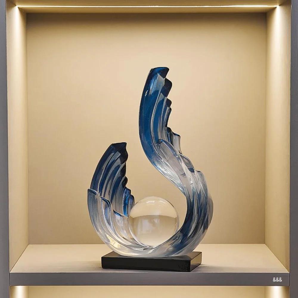 Wind And Water Ornaments Light Luxury Living Room Entrance Home Accessories Atmosphere Upscale Wine Cabinet Decorations