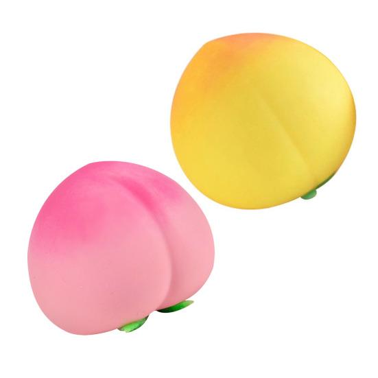 1/2/3Pcs Fake Juicy Peach Squeeze Toy Slow Rising Stress Relief Simulated Fruit Stress Ball Sensory Fidget Toy