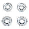 4PCS Silver Mower Shaft Bearings Heavy Duty Wheel Drive Mower Bearings Durable Lawn Mower Bearings