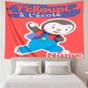 Custom Name Tchoupi Print Tapestry, Backdrop, Easy Setup, Ideal for Bedroom, Office & Living Room, with Aesthetic Wall Hanging Decor.