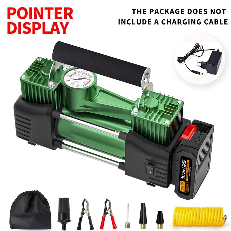 

Воздушный компрессор насос для накачивания шин с цифровым манометром сверхмощный двухцилиндровый 12-вольтовый насос для шин