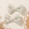 8Pcs Lace Embroidery Party Princess Hair Accessory Baby Duckbill Headpiece Handmade Bow Children Hair Clip