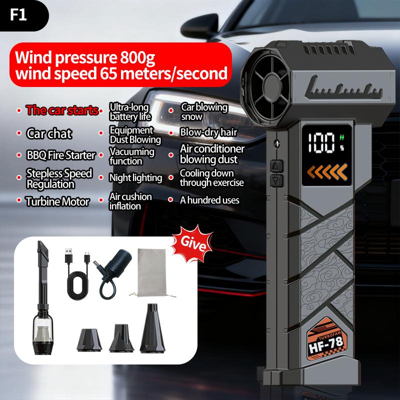 

65m/s LED Display 40mm Jet Blower Powerful Air Blower 800g Wind Pressure Brushless Air Duster Blower Electric Compressed Air Dus