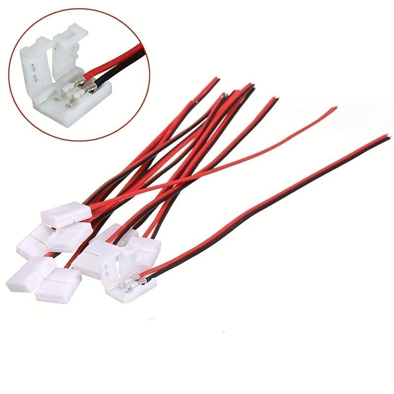 10Pcs Practical No Welding Ribbon 2 Pin Led Strip Adapter PCB Connector Cable For 3528 Single Color