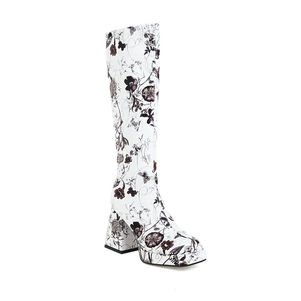 Bottes Martin à talons épais pour femme, bottes longues confortables et à la mode, grandes bottes Martin, nouvelle collection automne et hiver