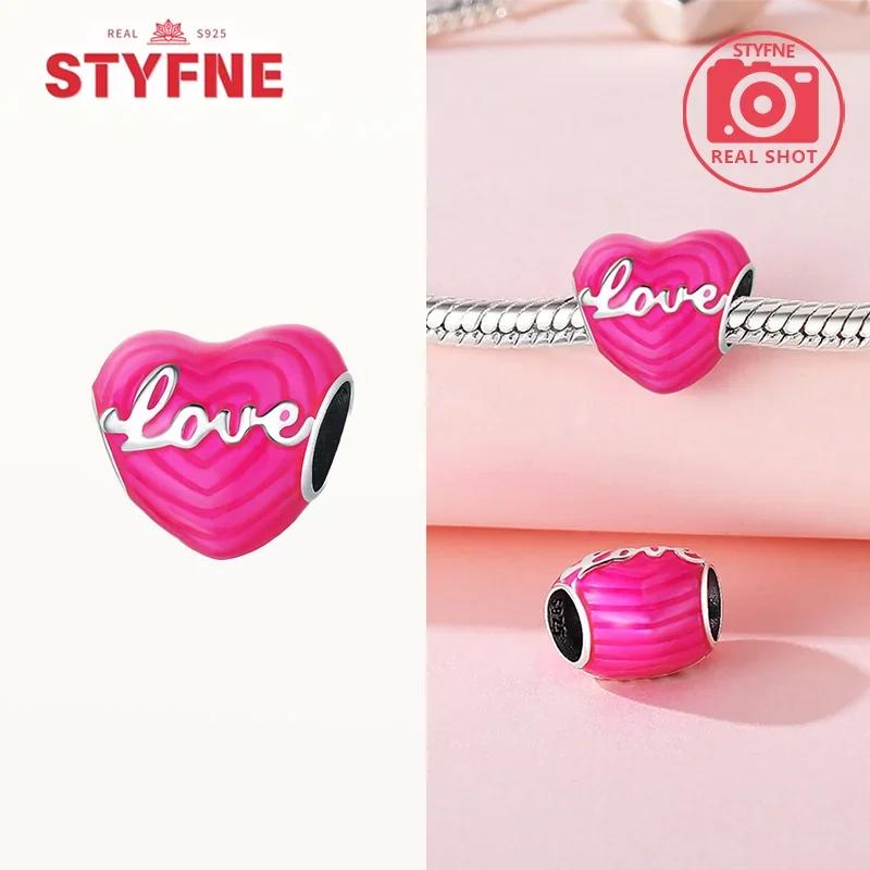 Copperromantic Valentine'S Day Couple Love Charms Heart Beads Fit Original Bracelets Diy Jewelry Gifts For Women