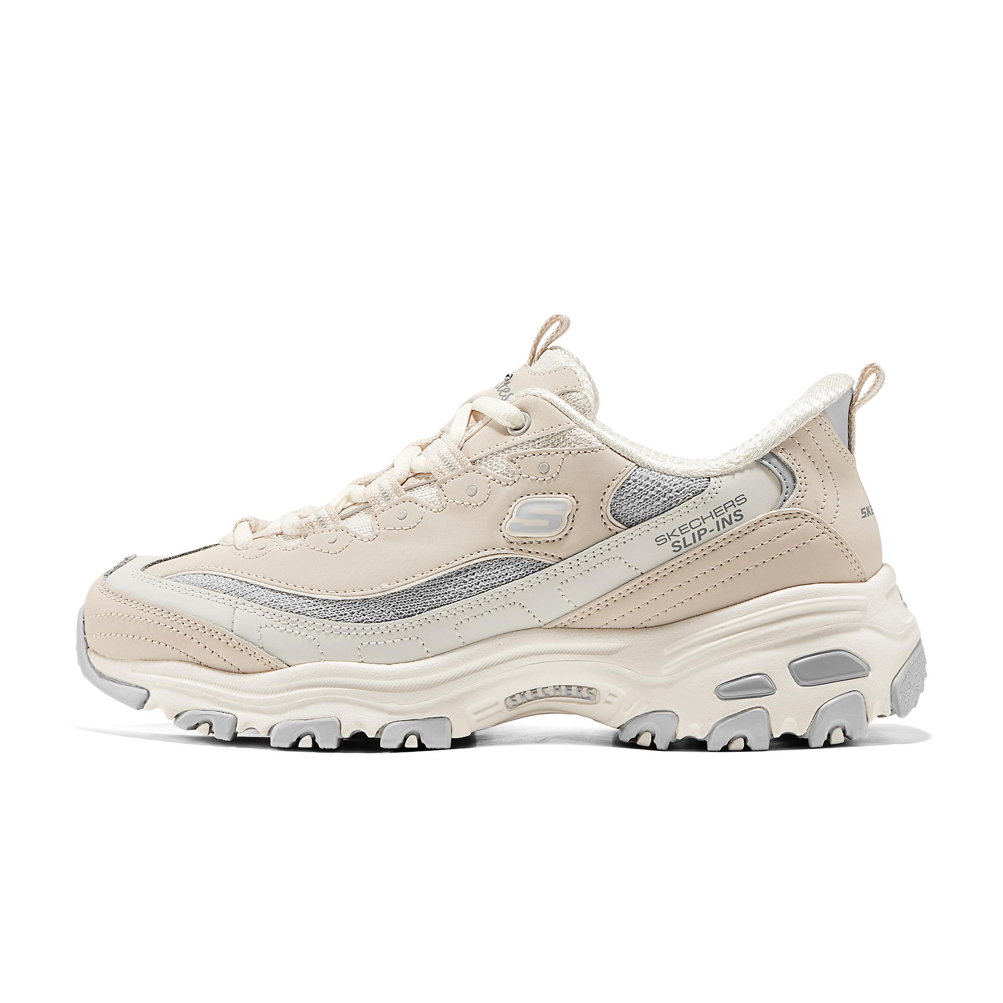Skechers DLites 1.0 - Smooth Nostalgia Comfortable Soft Low-Top Casual Shoes Women sneakers Beige 150537-NTGY 37