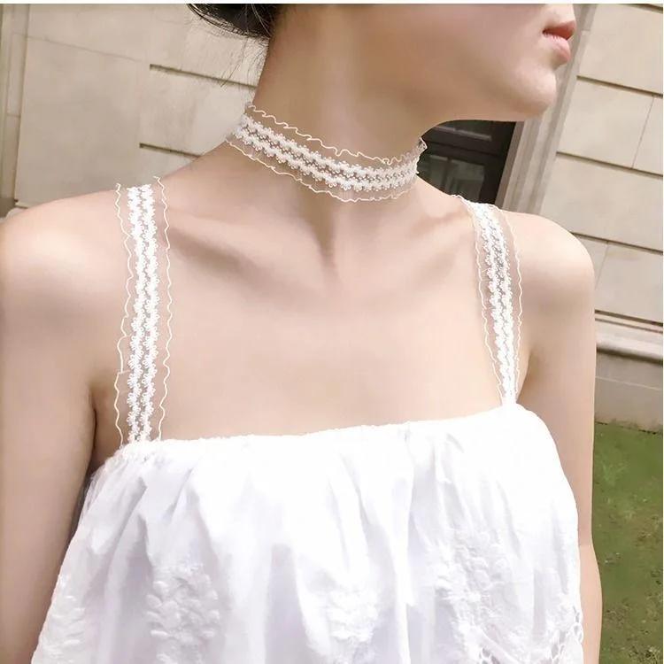 Adjustable Lace Underwear Shoulder Straps Women Elastic Stretch Bra Non-slip Mesh Hollowed Flower Shoulder Straps Accessories