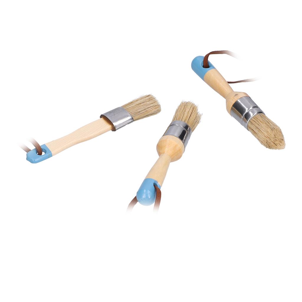 3PCS Paint Brush with Wooden Handle for Furniture Wall Painting Projects DIY Home Decor