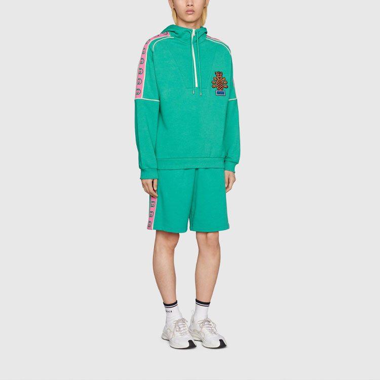 GUCCI Sweatshirts Men's Green Hooded Moderate 672429-XJDT0-3779