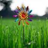 Decorative Metal Wind Spinner Windmill Sculpture Suitable For Lawn Landscape Outdoor Gardens Rotating Art Yard Sculpture