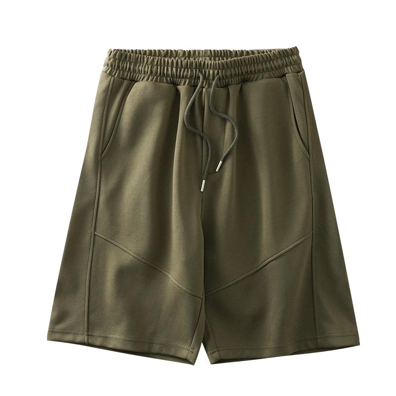 

Summer Running Shorts Men Casual Jogging Sport Short Pants Solid Color Drawstring Loose Gym Five-Point Pants XXXL зелений