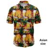 Beer Graphic Harajuku Shirts For Men 3D Print Short Sleeve Tees Summer Hawaiian Holiday Style Button Up Tops Woemn Lapel Shirts