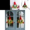 Creative Glowing Faceless Santa Claus Christmas Wreath For Festive Door Decor