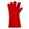1 Paar 40 cm Sicherheits-Arbeits-Handschuhe Schweißhandschuhe Hitzebeständig Schnittfest Isoliert Individuelles Design Schweißlederhandschuhe