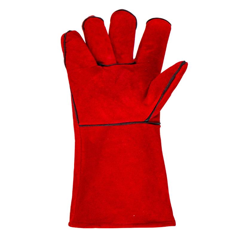 1 Paar 40 cm Sicherheits-Arbeits-Handschuhe Schweißhandschuhe Hitzebeständig Schnittfest Isoliert Individuelles Design Schweißlederhandschuhe