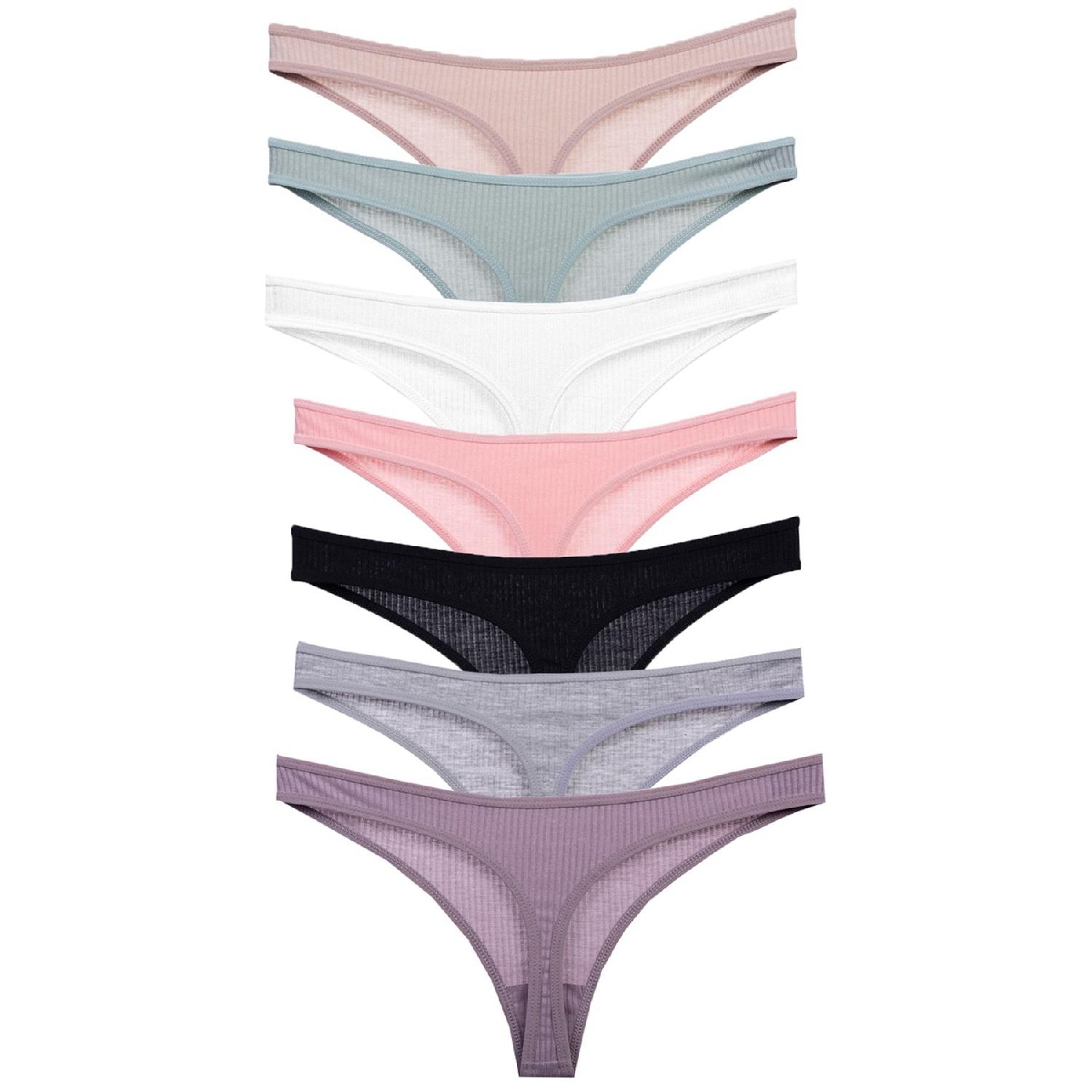 

Cotton Thong 7 Pack S/M білий