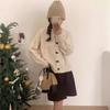 Korean autumn and winter new lazy style bow colored dot twist sweater jacket women's fashion thin knitted cardigan