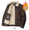 Men's Cross-Border Corduroy Lapel Jacket - Autumn/Winter Trendy Thickened Casual Coat