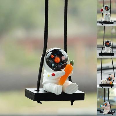 Samochodowy Wisiorek Huśtający się Astronauta Ozdoby Wiszące na Lusterku Wstecznym Huśtający się Wisiorek Astronauta Akcesoria Dekoracyjne do Samochodu