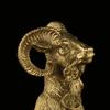 Solid Brass Lucky Coins Horse Goat Small Statue Tea Pets Table Ornaments Vintage Copper Chinese Zodiac Animal Feng Shui Decors